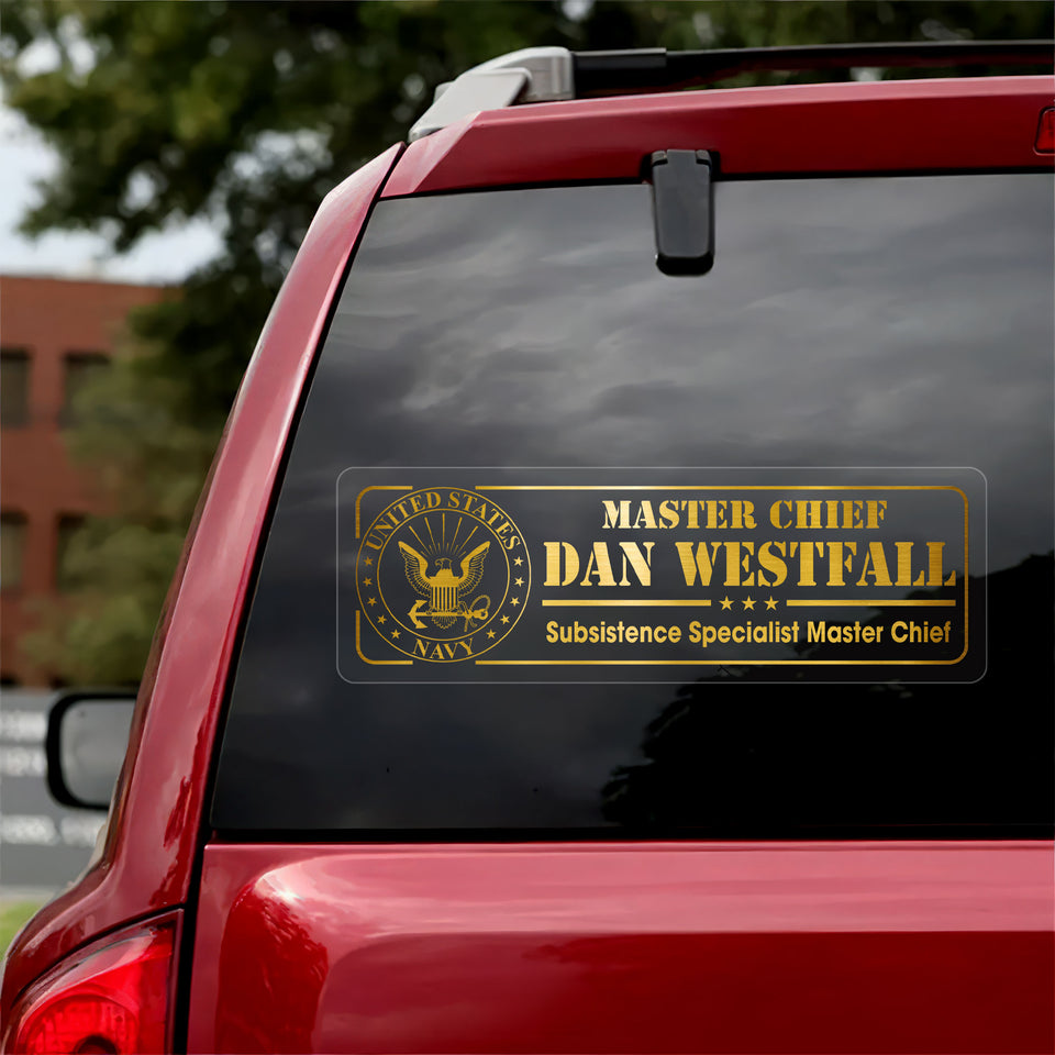 Personalized US Veterans Soldier Car Decal Printed ML1604