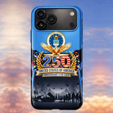 Premium America 250th Anniversary US Veteran Phonecase 13032602, Gifts for U.S. Veterans, Gifts for Independence Day, Veterans Day