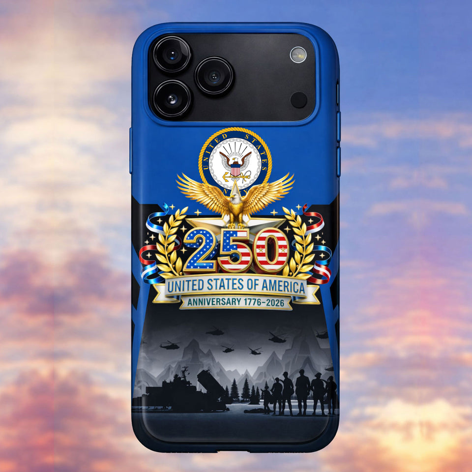 Premium America 250th Anniversary US Veteran Phonecase 13032602, Gifts for U.S. Veterans, Gifts for Independence Day, Veterans Day