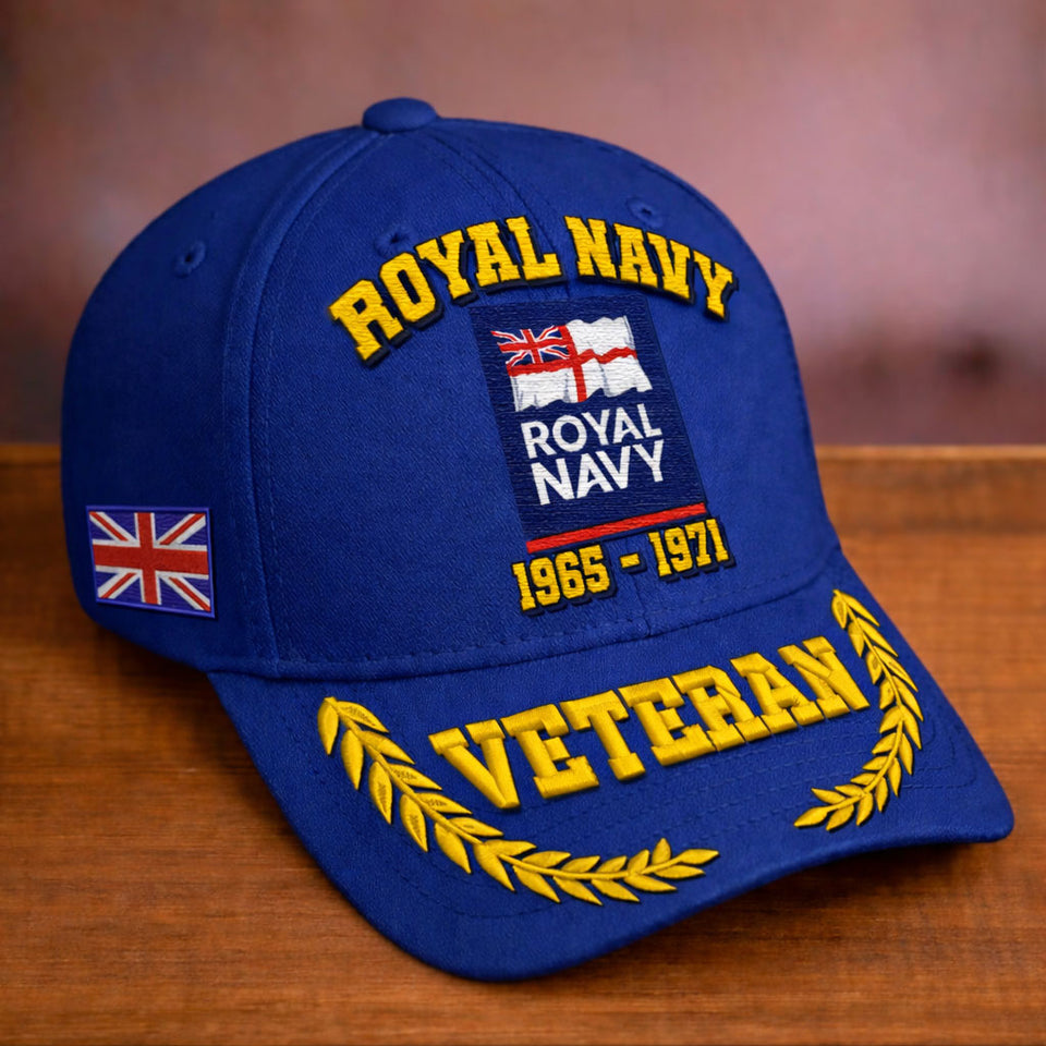 Personalized Premium British Embroidered Veterans Hats C20032601, Gifts For Veterans, Gifts For Independence Day, Veterans Day.