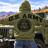 Personalized US Veteran Across Shoulder Hoodie 2D Printed