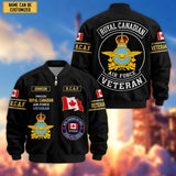 Personalized Canadian Veteran Bomber Jacket Printed