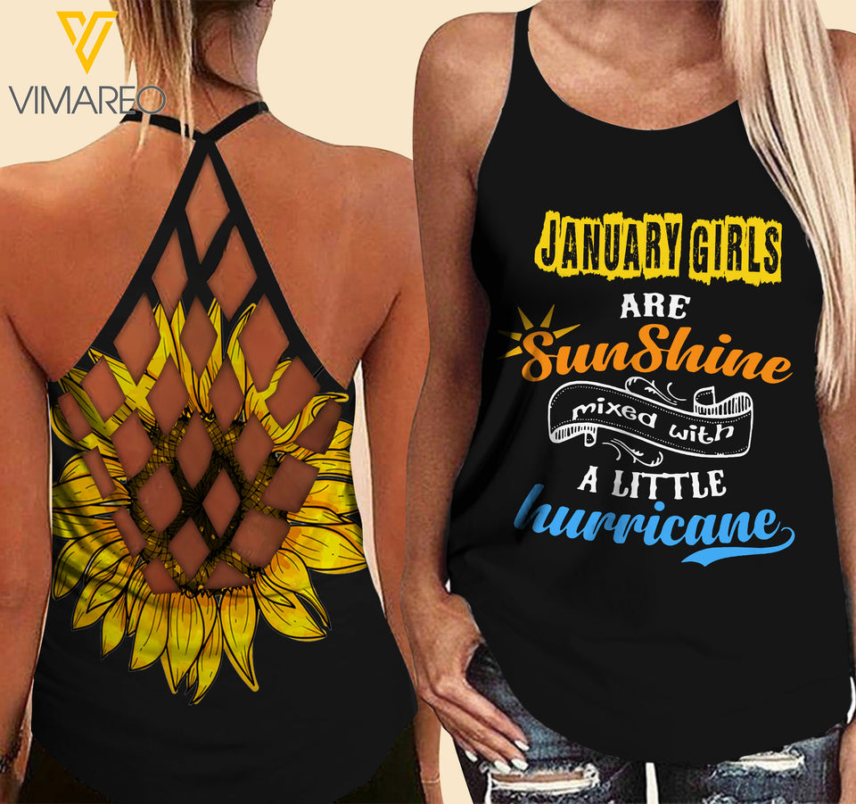 January Girl Criss-Cross Open Back Camisole Tank Top SMWLH