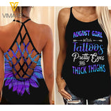 August Girl Criss-Cross Open Back Camisole Tank Top Legging GTPETT