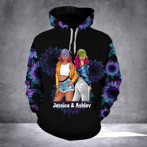 CUSTOMIZED SEPTEMBER GIRL WITH SUNFLOWER 3D PRINTED HOODIE NYMA11