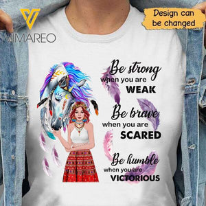 CUSTOMIZED HIPPIE HORSE GIRL WHITE TSHIRT TNMQ1406