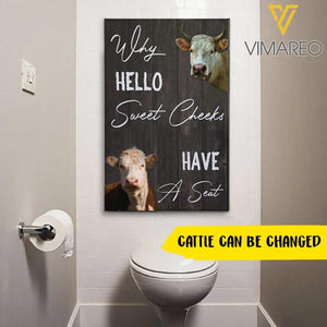 CUSTOMIZED CATTLE BATHROOM CANVAS TNTN0507