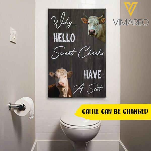 CUSTOMIZED CATTLE BATHROOM CANVAS TNTN0507