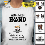 Personalized Wenn mein Hund dich nict mad 3D printed Tshirt