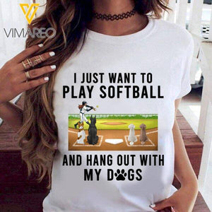 PERSONALIZED DOG SOFTBALL TSHIRT