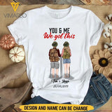 Customized Hiking Couple Tshirt