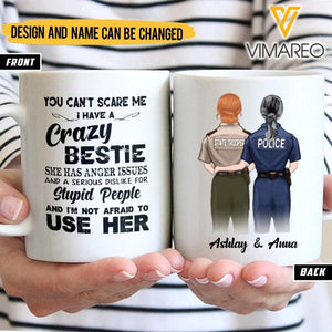 Female Police Officers Besties Personalized Coffee Mug JUL-LN27