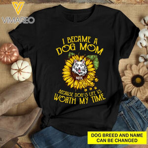PERSONALIZED DOG MOM TSHIRT PRINTED NEYT27