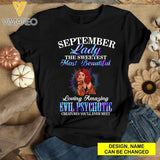 PERSONALIZED SEPTEMBER GIRL TSHIRT TNDT0308