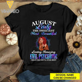PERSONALIZED AUGUST GIRL TSHIRT TNDT0308