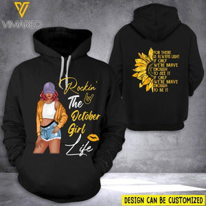 PERSONALIZED ROCKIN THE OCTOBER GIRL LIFE HOODIE  NEY38T