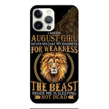 Personalized August Girl Phone Case Printed AUG-MQ05