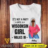 Personalized Wisconsin Girl Tshirt Printed AUG-MA09