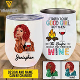 PERSONALIZED CAMPING GOOD GIRL BONFIRE AND WINE TUMBLER TNTQ0708