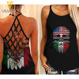 Personalized Mexican Girl Criss Cross Tank Top AUG-LN17