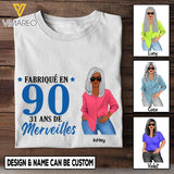 Personalized Fabriqué En 90 - 31 Ans De Merveilles Tshirt Printed AUG-HQ16