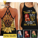 PERSONALIZED SCORPIO GIRL CRISS CROSS TANK SUNFLOWER TNTN1708