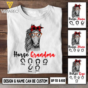 Personalized Horse Grandma Tshirt Printed AUG-MQ19
