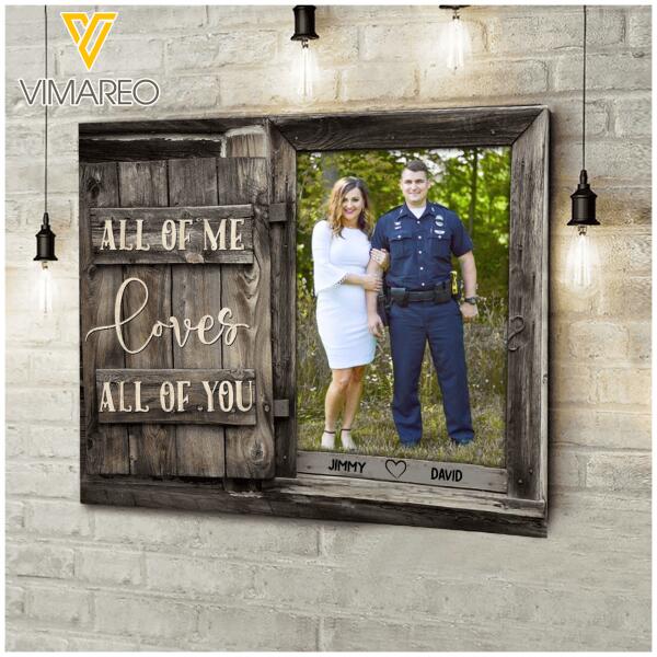 Custom Canvas Prints Personalized Gifts Police Tittle Wall Art Decor