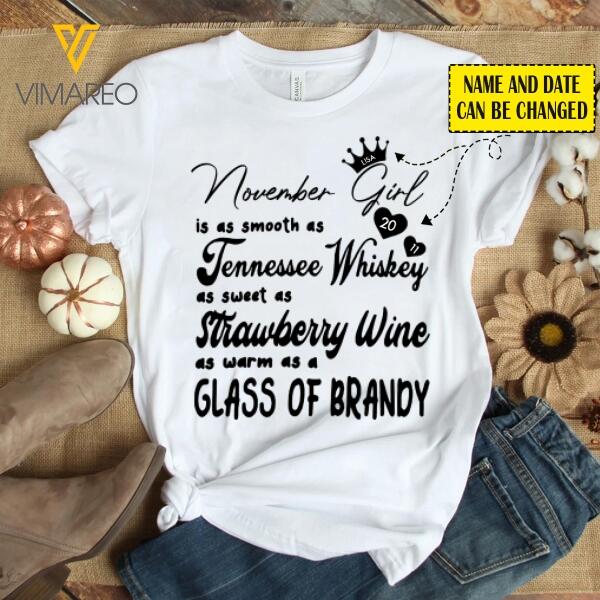 Personalized November Girl Tshirt Printed AUG-LN26