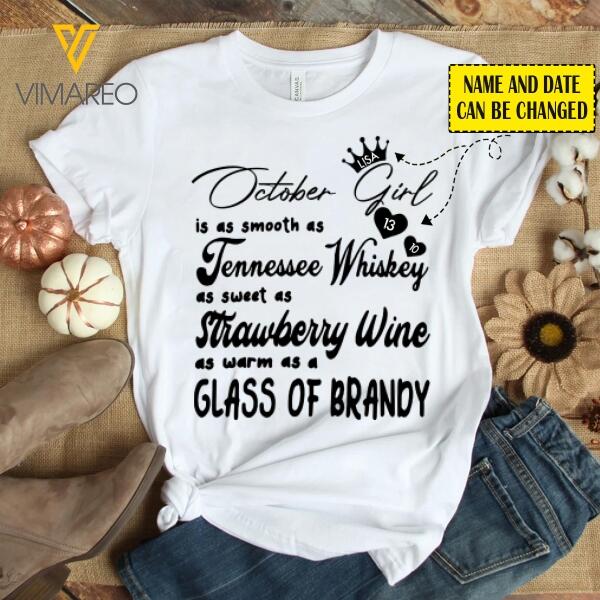 Personalized October Girl Tshirt Printed AUG-LN26