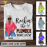 Personalized Rockin' The Plumber Wife Life Tshirt Printed SEP-MA06