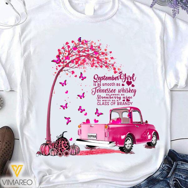 Personalized September Girl Tshirt Printed SEP-QH08
