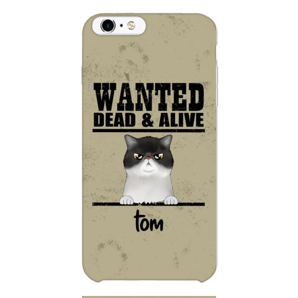 wanted cats personailized phone case print 3d for cat lover