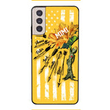 CUSTOMIZED GRANDMA MOTHER PERSONALIZED NICKNAME SUNFLOWER PHONE CASE TNMA
