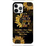GRANDMAS WITH PERSONALIZED NICKNAME SUNFLOWER PHONE CASE TNMA0607