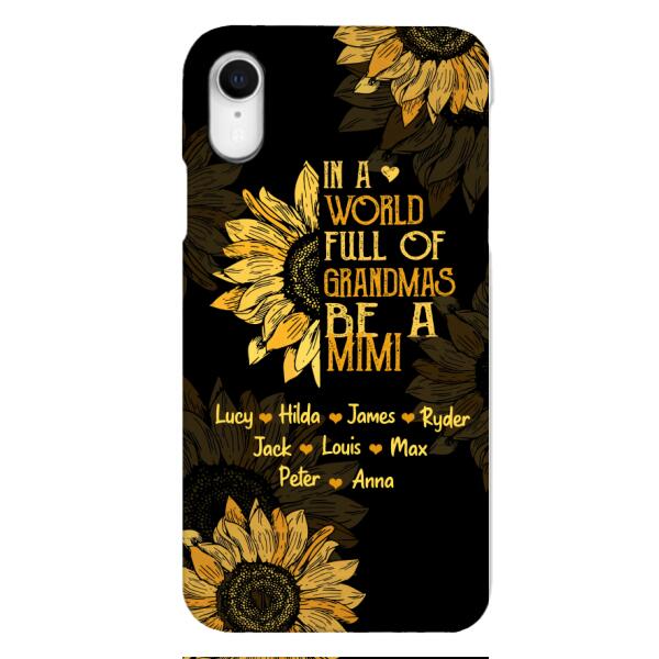 GRANDMAS WITH PERSONALIZED NICKNAME SUNFLOWER PHONE CASE TNMA0607