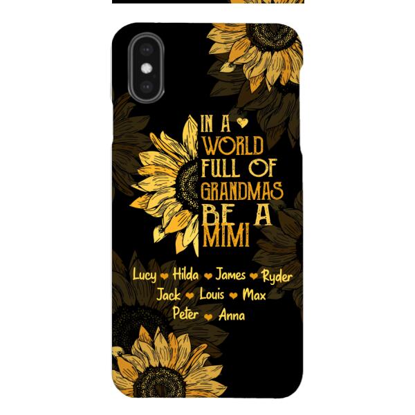 GRANDMAS WITH PERSONALIZED NICKNAME SUNFLOWER PHONE CASE TNMA0607