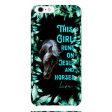 Personalized Girl Runs On Jesus And Horse Phone Caset AUG-LN05