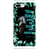 Personalized Girl Runs On Jesus And Horse Phone Caset AUG-LN05