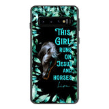 Personalized Girl Runs On Jesus And Horse Phone Caset AUG-LN05