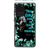 Personalized Girl Runs On Jesus And Horse Phone Caset AUG-LN05