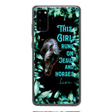 Personalized Girl Runs On Jesus And Horse Phone Caset AUG-LN05