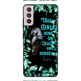 Personalized Girl Runs On Jesus And Horse Phone Caset AUG-LN05