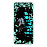 Personalized Girl Runs On Jesus And Horse Phone Caset AUG-LN05