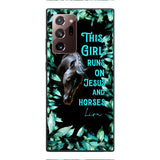 Personalized Girl Runs On Jesus And Horse Phone Caset AUG-LN05