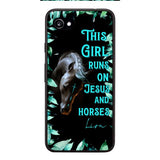 Personalized Girl Runs On Jesus And Horse Phone Caset AUG-LN05