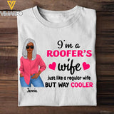 Personalized Roofer's wife Tshirt Printed SEP-HQ30