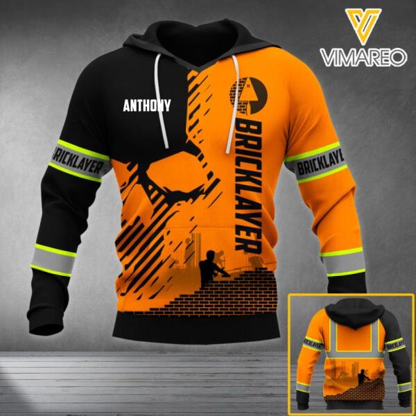 Personalized Bricklayer Hoodie 3D Printed OCT-MA05