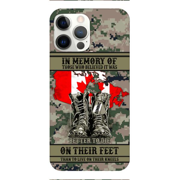 Personalized Canadian Veteran Phone Case OCT-MA10