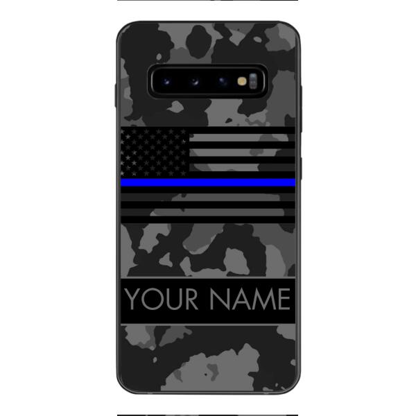 Personalized U.S Thin Blue Line Phone Case OCT-MQ18